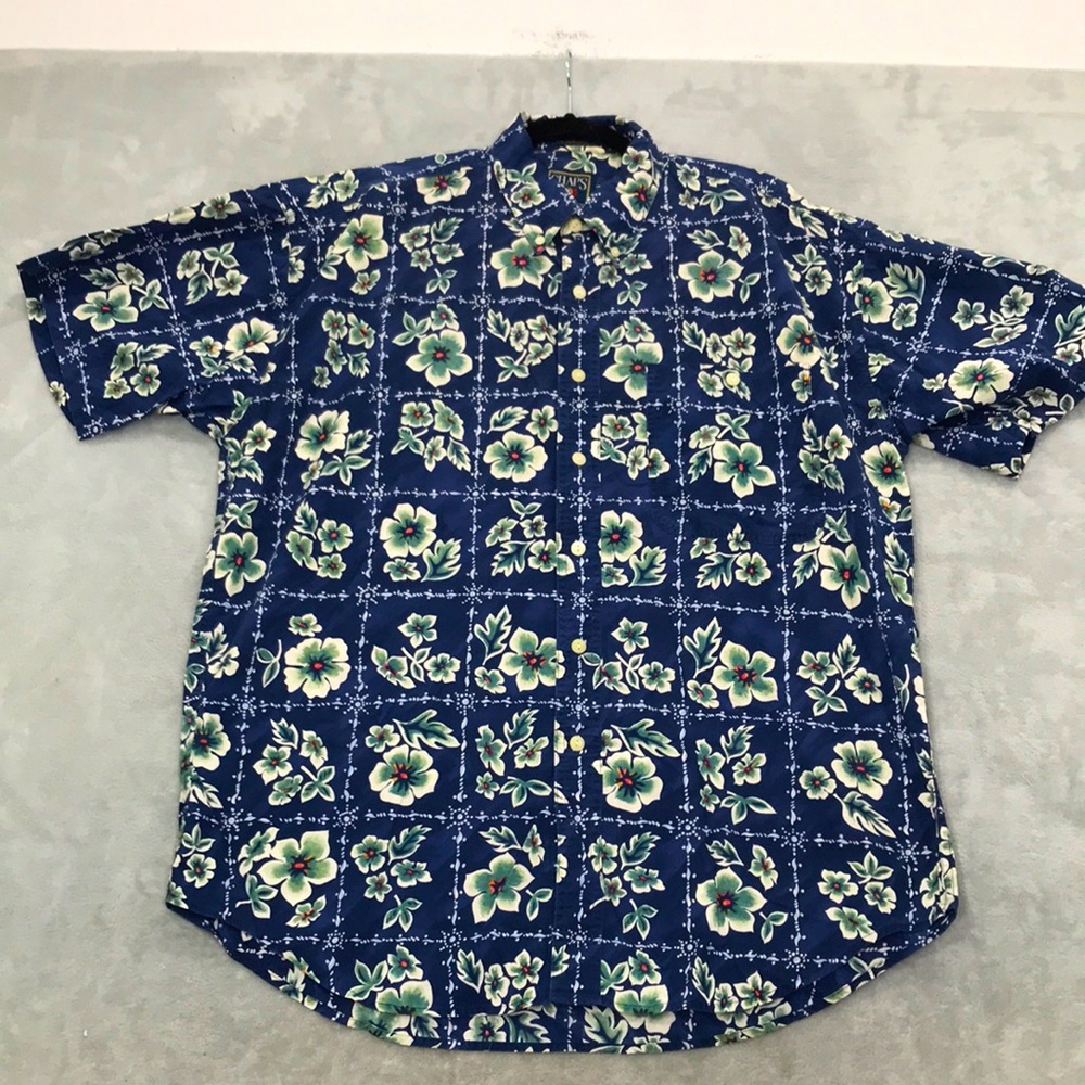 Chaps Ralph Lauren 100% Cotton Hawaiian Style Shirt Size L